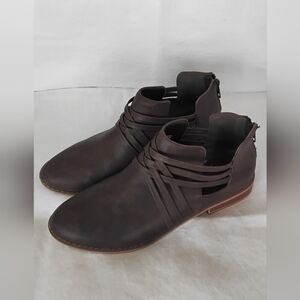 Womens Rocket Dog Brown Leather Ankle Boots